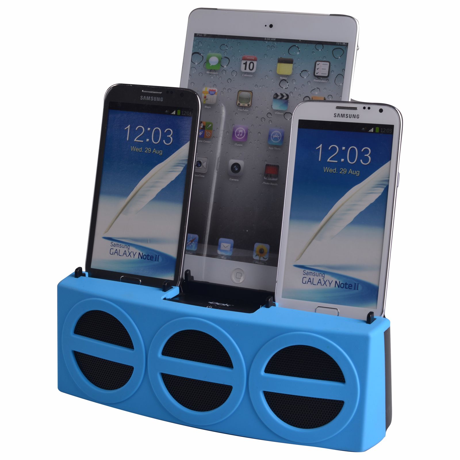 CR33BL - 5 Port Smart Phone Charger with Bluetooth Speaker and Speaker Phone (Blue Face) CR33BL - 5 Port Smart Phone Charger with Bluetooth Speaker and Speaker Phone (Blue Face)
